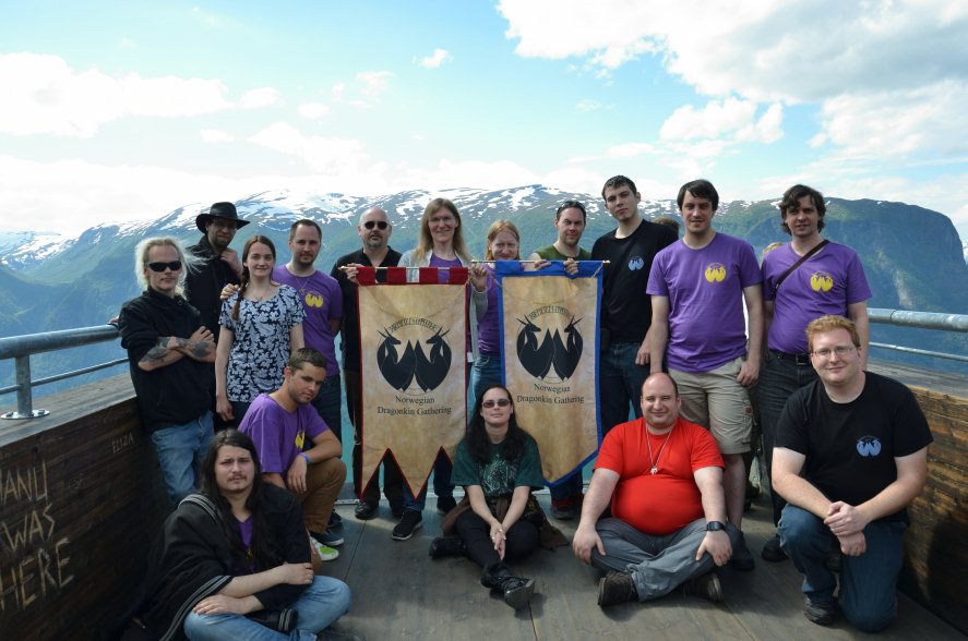 Group photo on the ferry in Nærøyfjorden